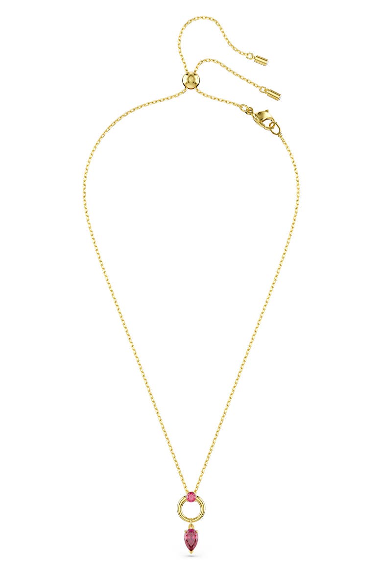 Mesmera Pendant Necklace, Alternate, color, GOLD/ RED
