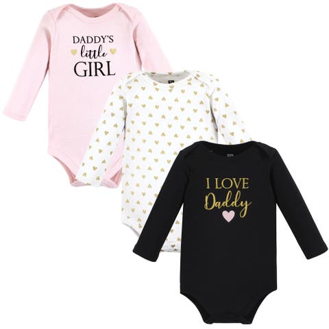 Little Soft Cotton Long-Sleeve One-Piece 3Pk