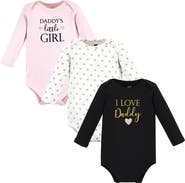 Hudson Baby Little Soft Cotton Long-Sleeve One-Piece 3Pk
