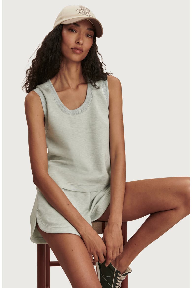 Cambrie Scoop Neck Tank, Alternate, color, MINT GREEN MARL
