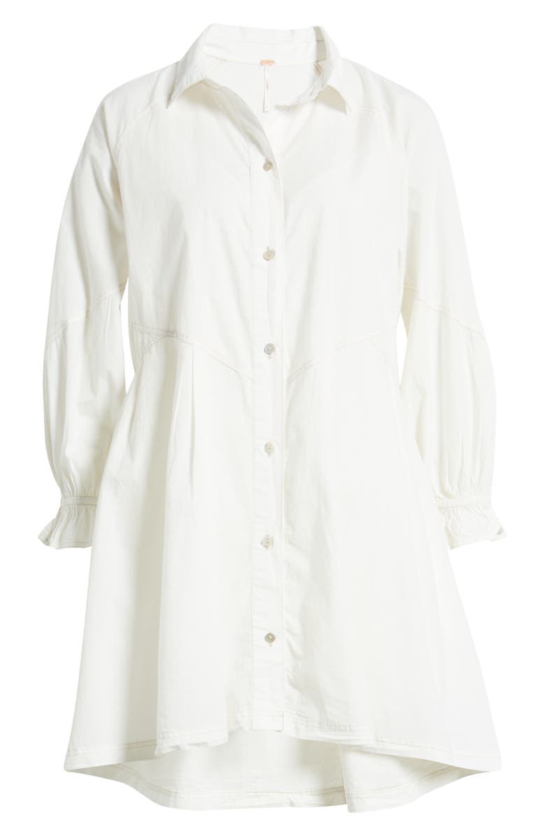 Free People Hannah Cotton Poplin Mini Shirtdress, Alternate, color, 