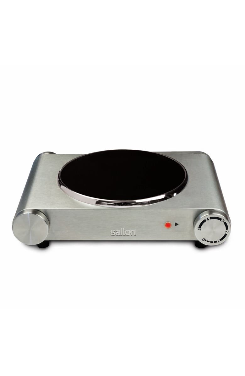 Salton Portable Infrared Cooktop - Single, Main, color, Silver