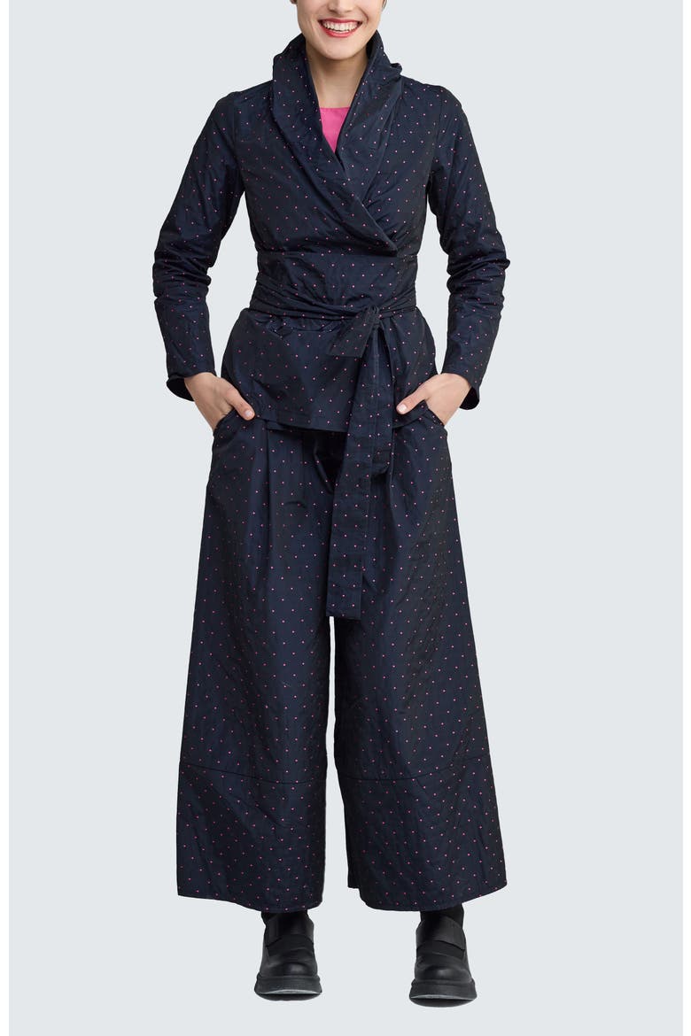 Fleura Wrap Jacket, Alternate, color, Navy