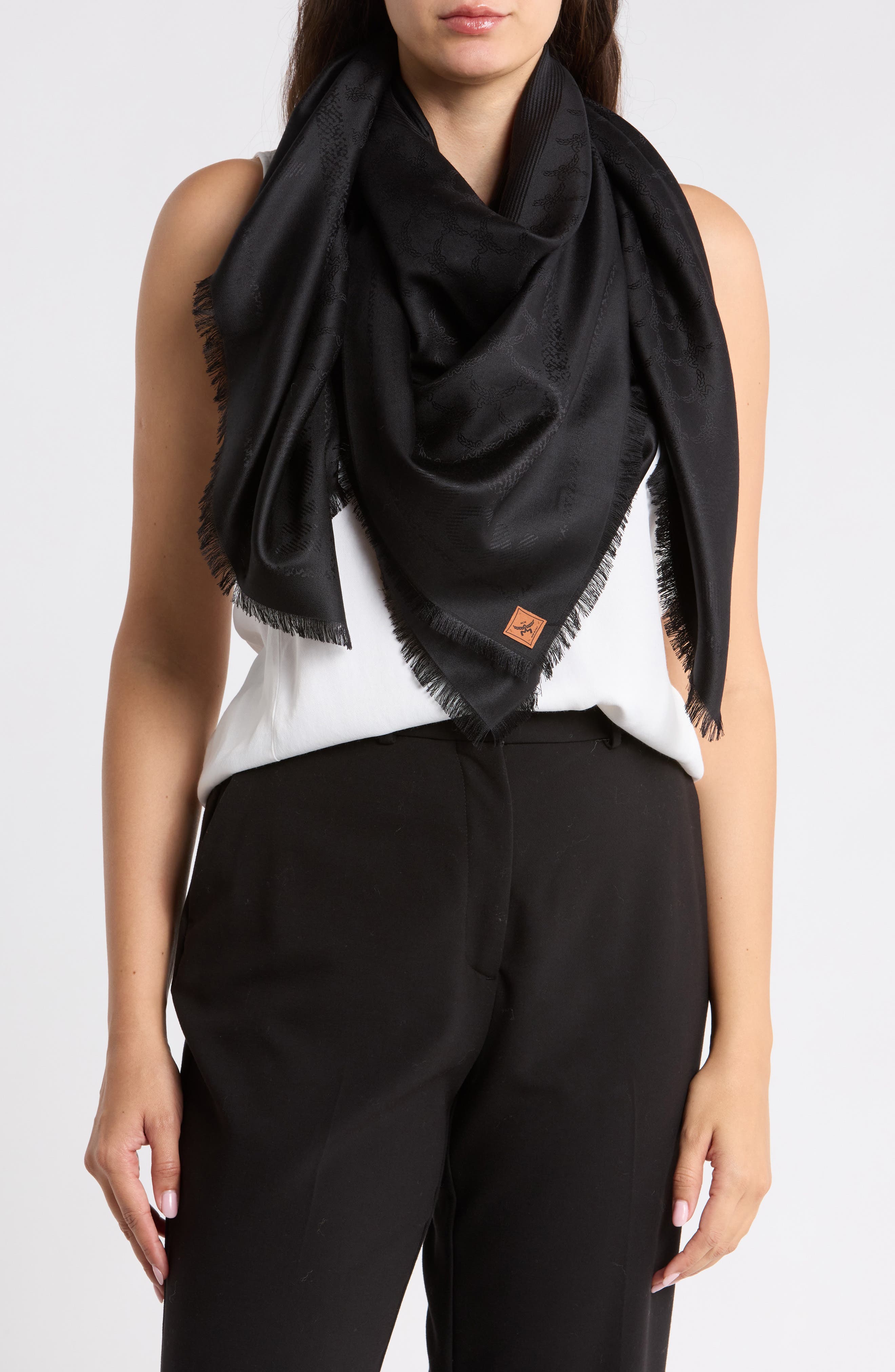 Silk & Wool Jacquard Shawl