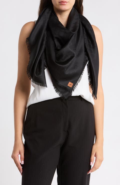 Silk & Wool Jacquard Shawl