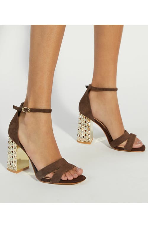 Dune London Majestical Ankle Strap Sandal In Brown