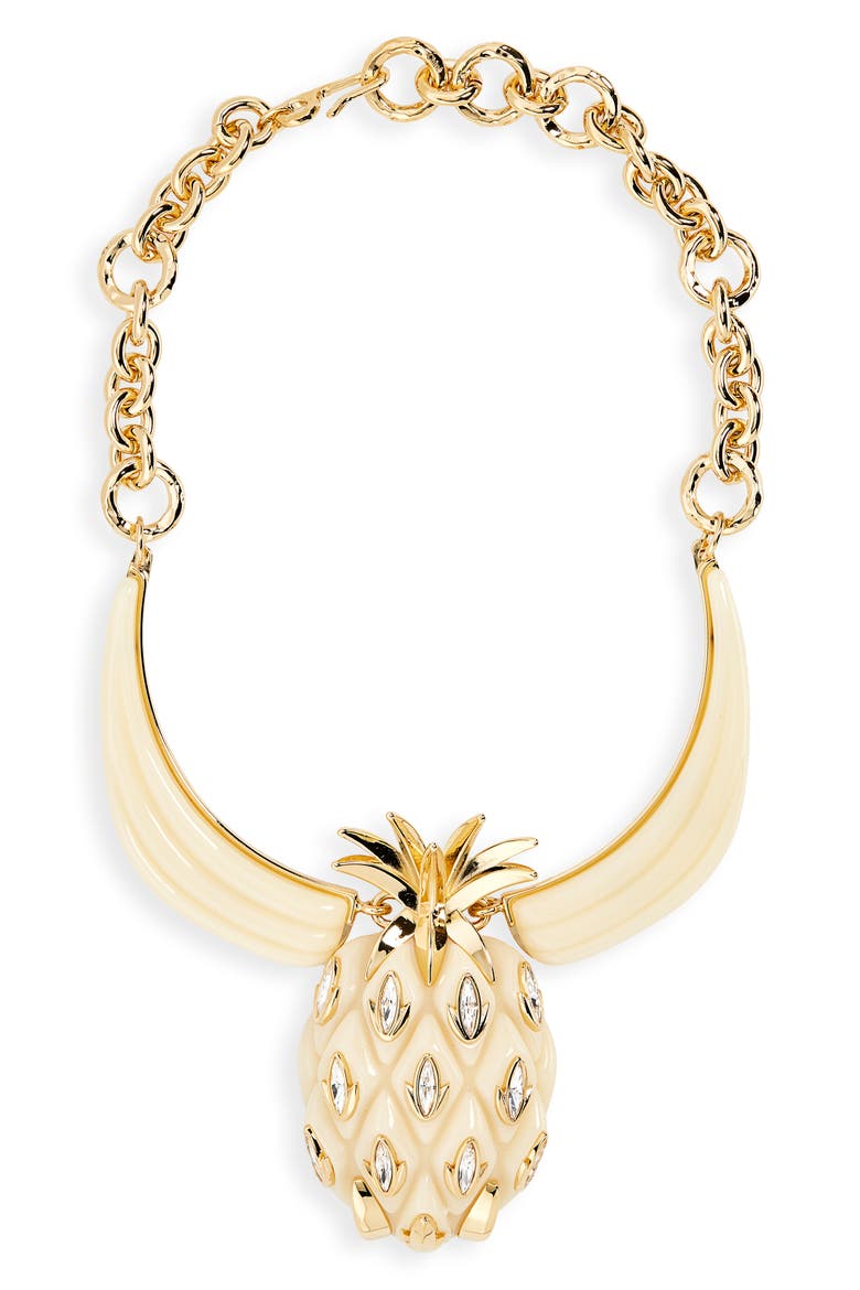 Pineapple Statement Necklace, Main, color, SWEET IVORY