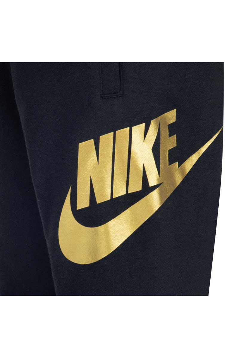 Nike Kids' Sportswear Club Fleece Logo Joggers, Alternate, color, Black/ Metallic Gold