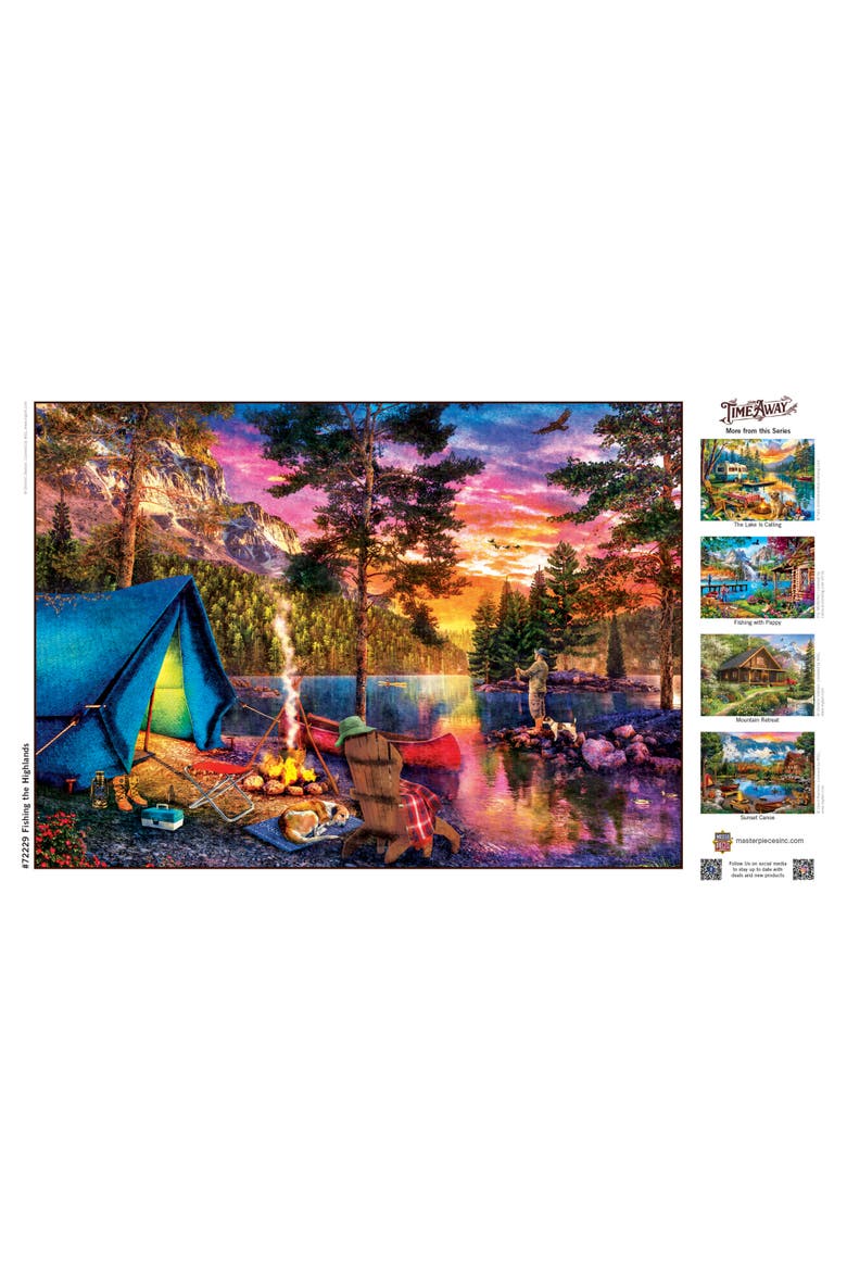 Fishing the Highlands 1000 Piece Puzzle, Alternate, color, Multicolor