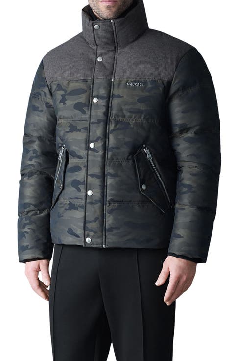 Everett Mixed Media Down Puffer Jacket