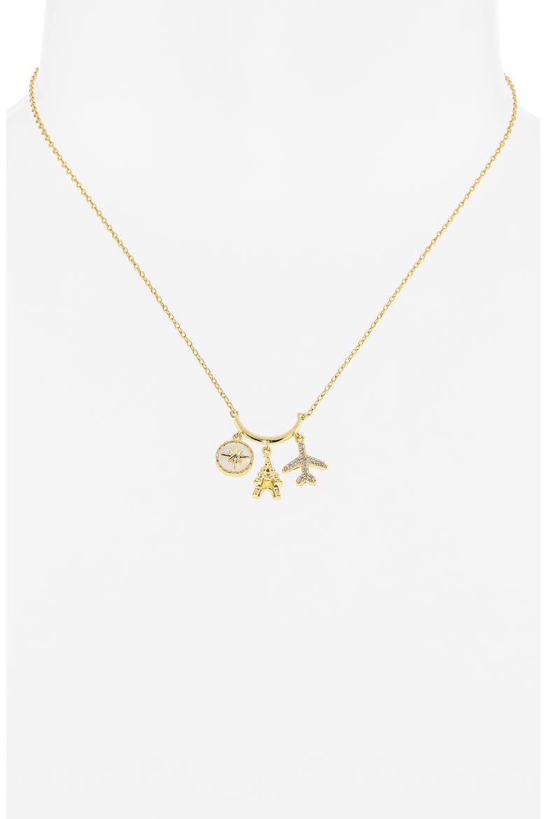Paris Charm Necklace, Alternate, color, GOLD