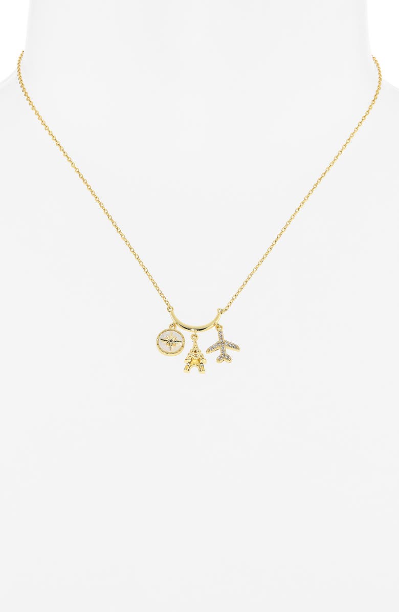 ARGENTO VIVO Paris Charm Necklace, Alternate, color, Gold