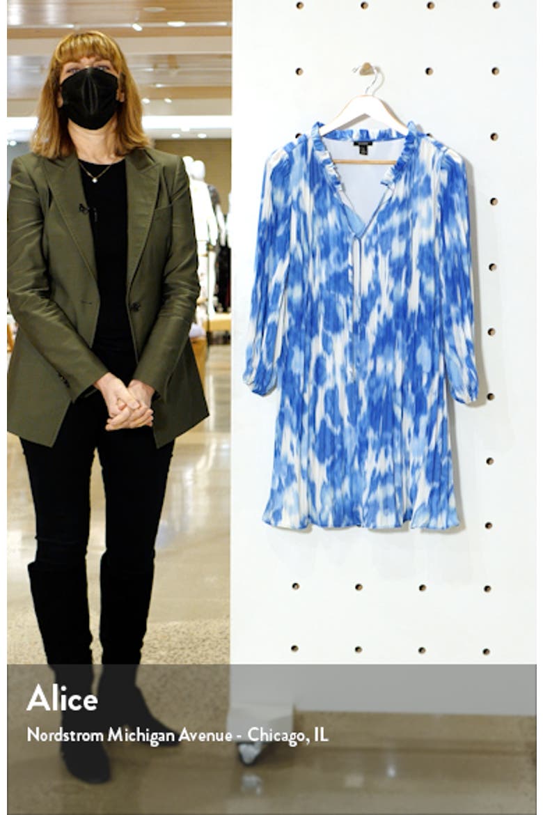 Sunburst Pleat Long Sleeve Minidress video