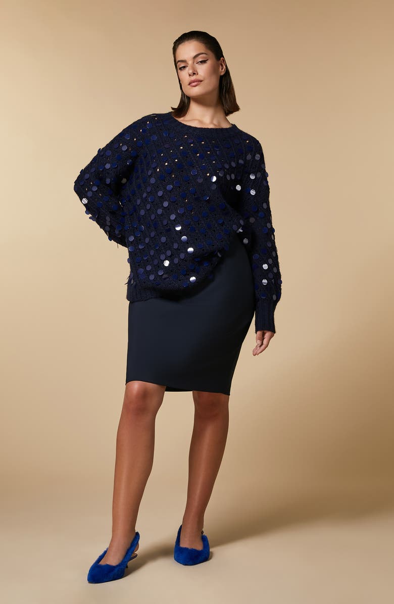 Marina Rinaldi High Waist Pencil Skirt, Alternate, color, 