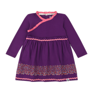 Mixed Up Clothing Girls Long Sleeve Ruffle Trim Dress