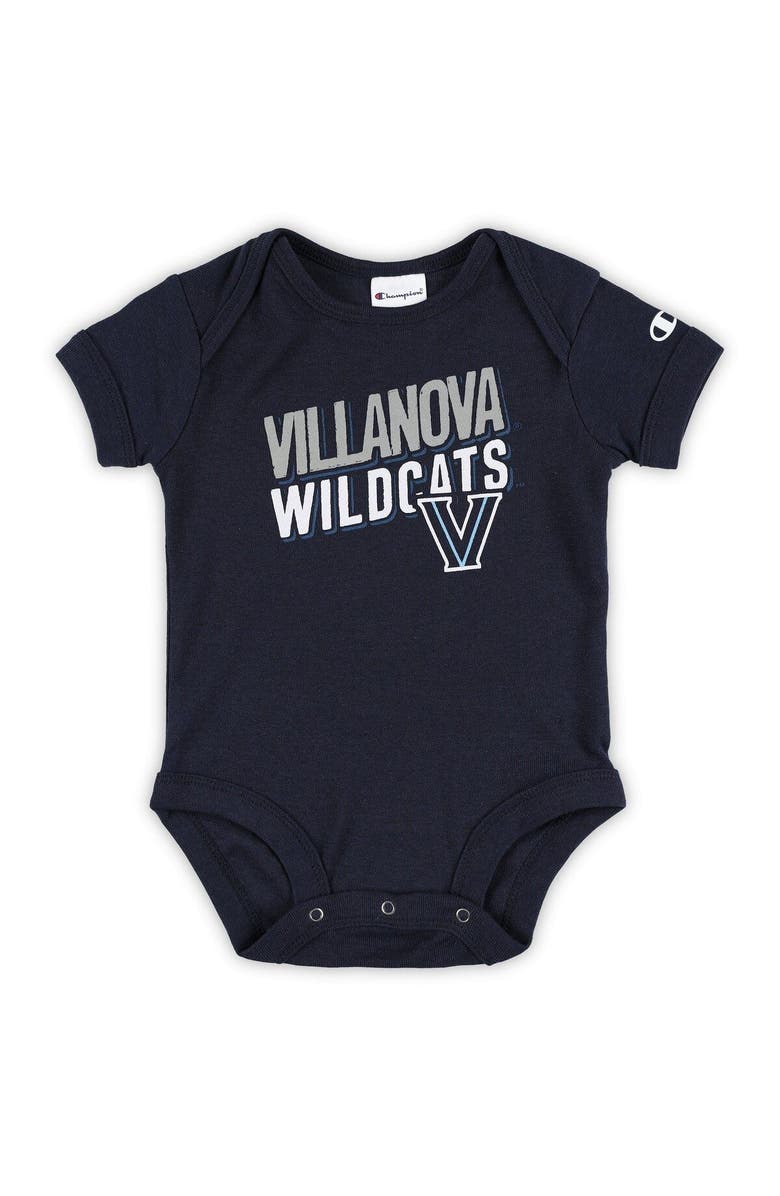 Champion Infant Champion Navy/Heather Gray Villanova Wildcats I Wanna Be Three-Pack Bodysuit Set, Alternate, color, 