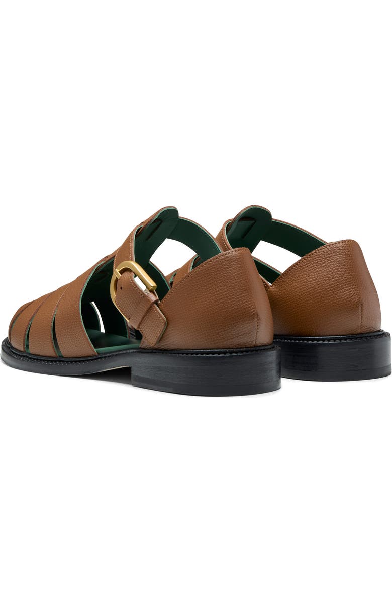 VINNY'S Fisherman Sandal, Alternate, color, Cognac Grain Leather