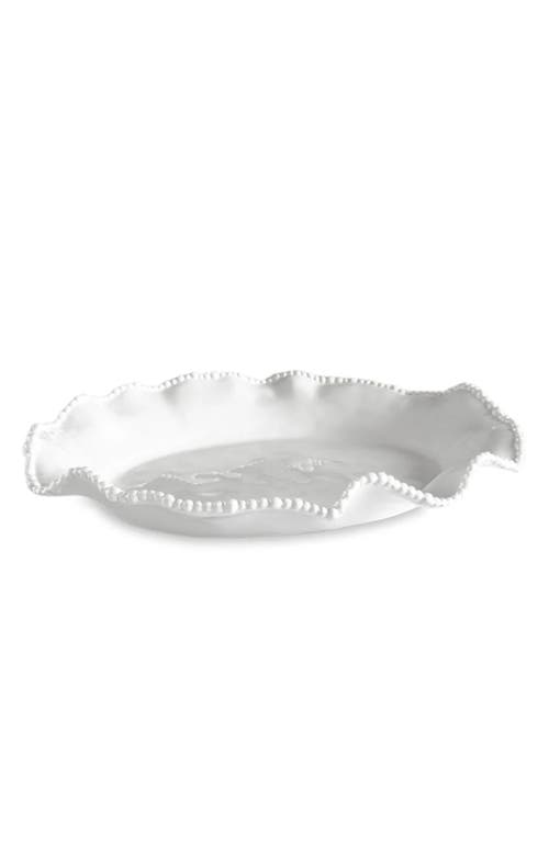 Beatriz Ball Collection Vida Alegria Oval Platter In White