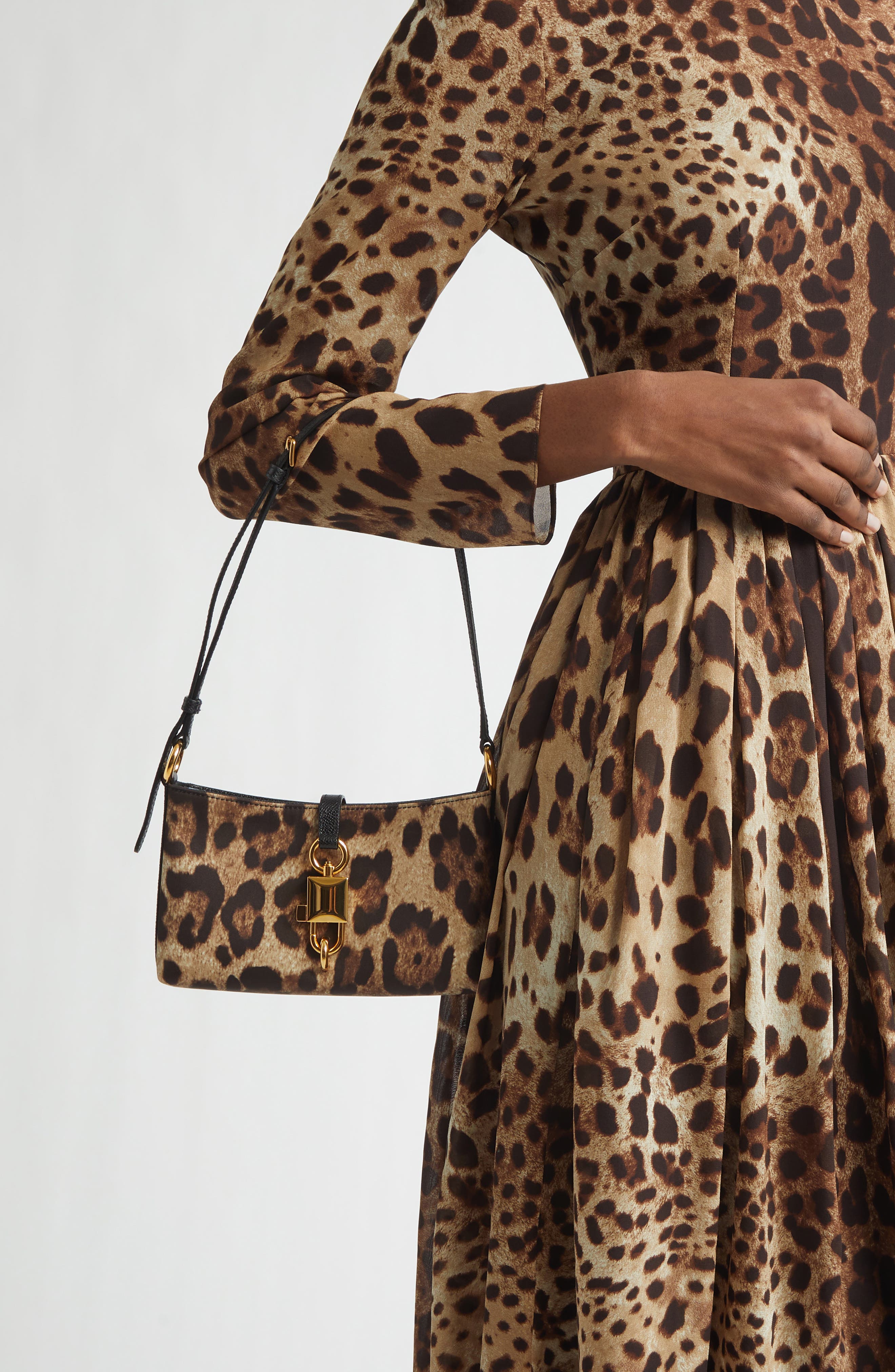 Dolce&Gabbana Sicilian Street Lock Faux Leather Shoulder Bag, Alternate, color, Hy13m Leo New