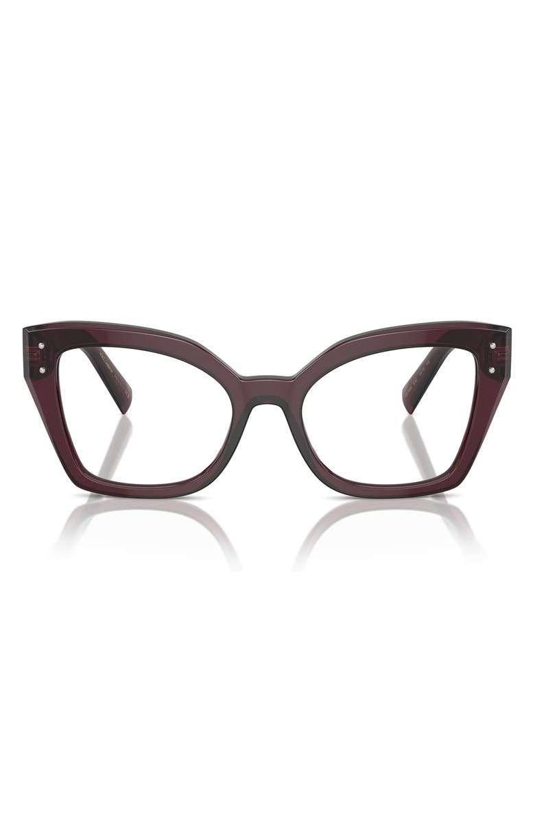 Dolce&Gabbana 53mm Butterfly Reading Glasses, Main, color, Transparent Violet