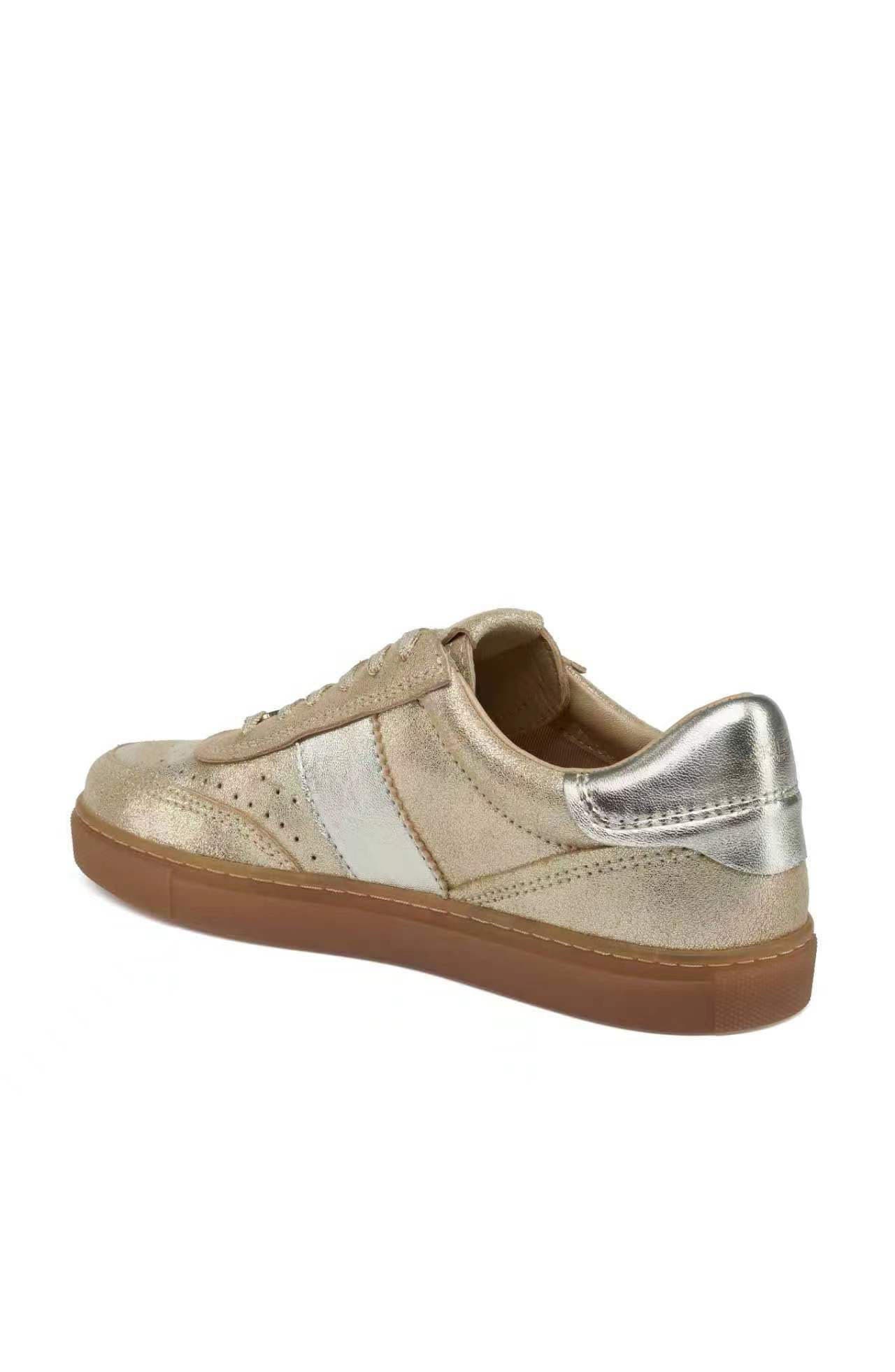 TINSLEY SNEAKER, Alternate, color, METALLIC  LIGHT GOLD