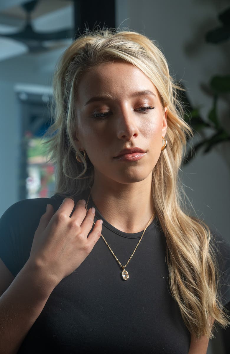 Sterling Forever Soraya Cubic Zirconia Pendant Necklace, Alternate, color, Gold