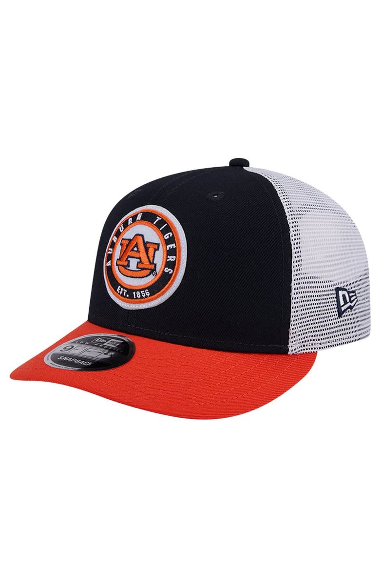 New Era Men's New Era Navy Auburn Tigers Throwback Circle Patch 9FIFTY Trucker Snapback Hat, Main, color, Navy