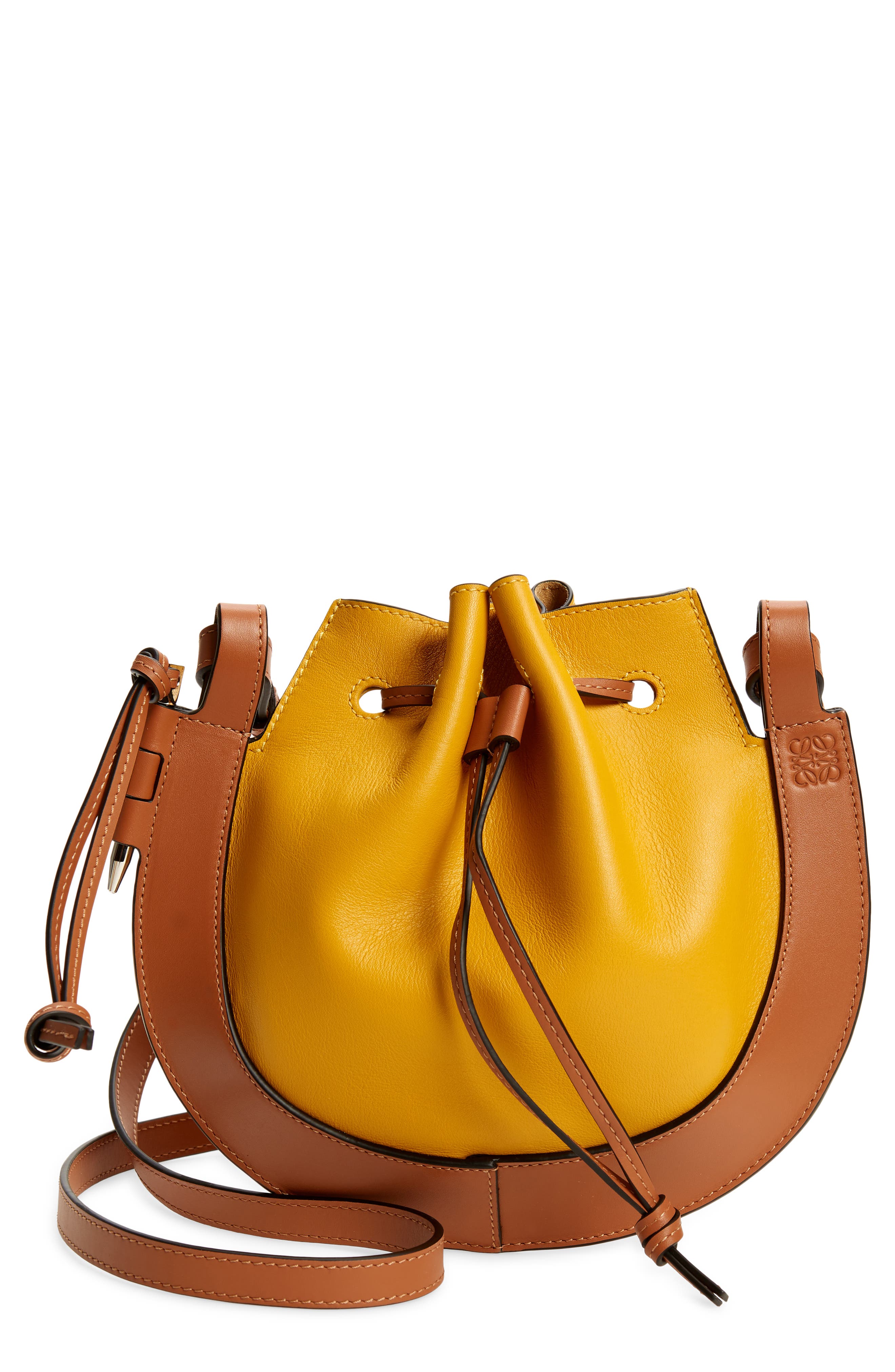 Loewe Small Horseshoe Leather Crossbody Bag, Main, color, 