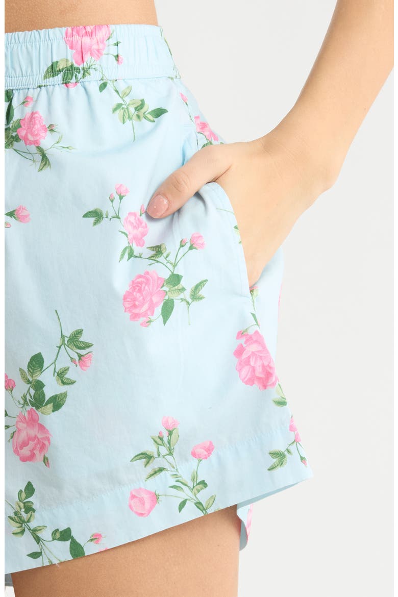 Oversize Boyfriend Boxer Shorts, Alternate, color, BLUE- PINK MOOD FLORAL