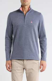 Brooks Brothers Heathered Quarter Zip Pullover