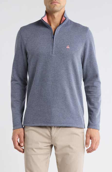 Brooks Brothers Heathered Quarter Zip Pullover
