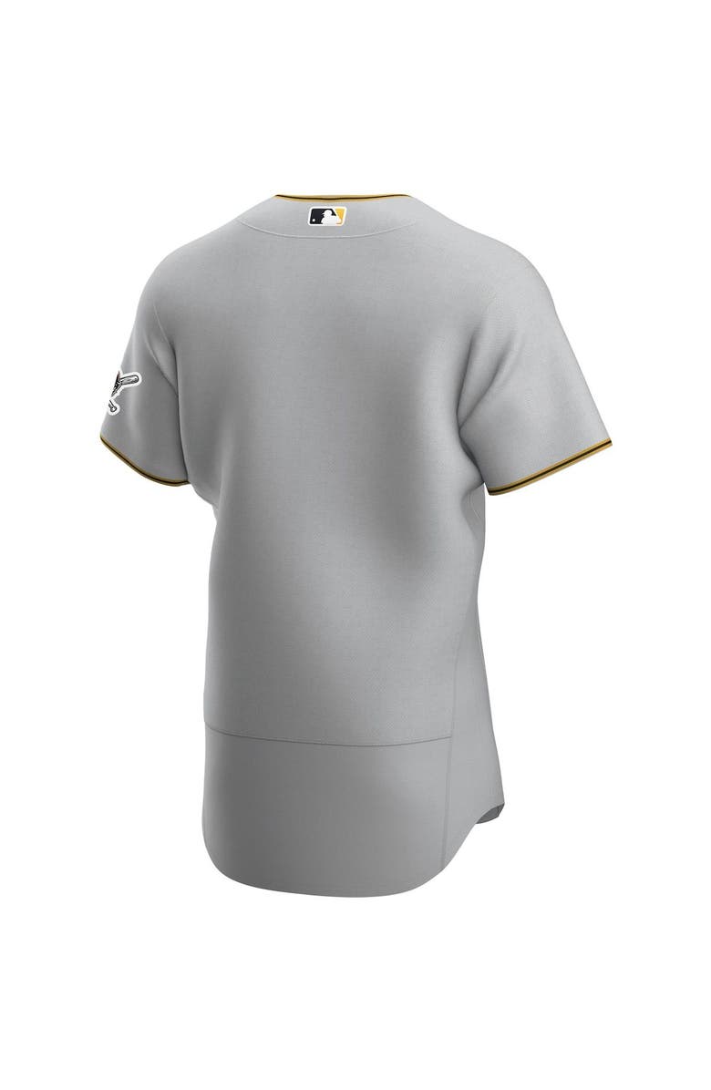Nike Men's Nike Gray Pittsburgh Pirates Road Authentic Team Jersey, Alternate, color,
