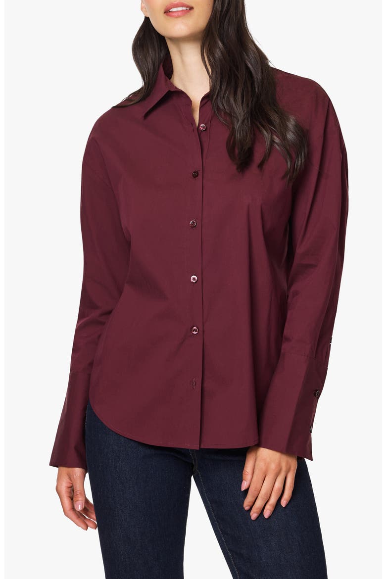 Tie Back Poplin Shirt, Main, color, PORT ROYALE