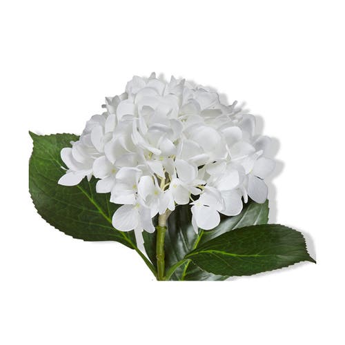 Tag White Hydrangea Stem Artificial Leaf Spray Indoor Decor In White
