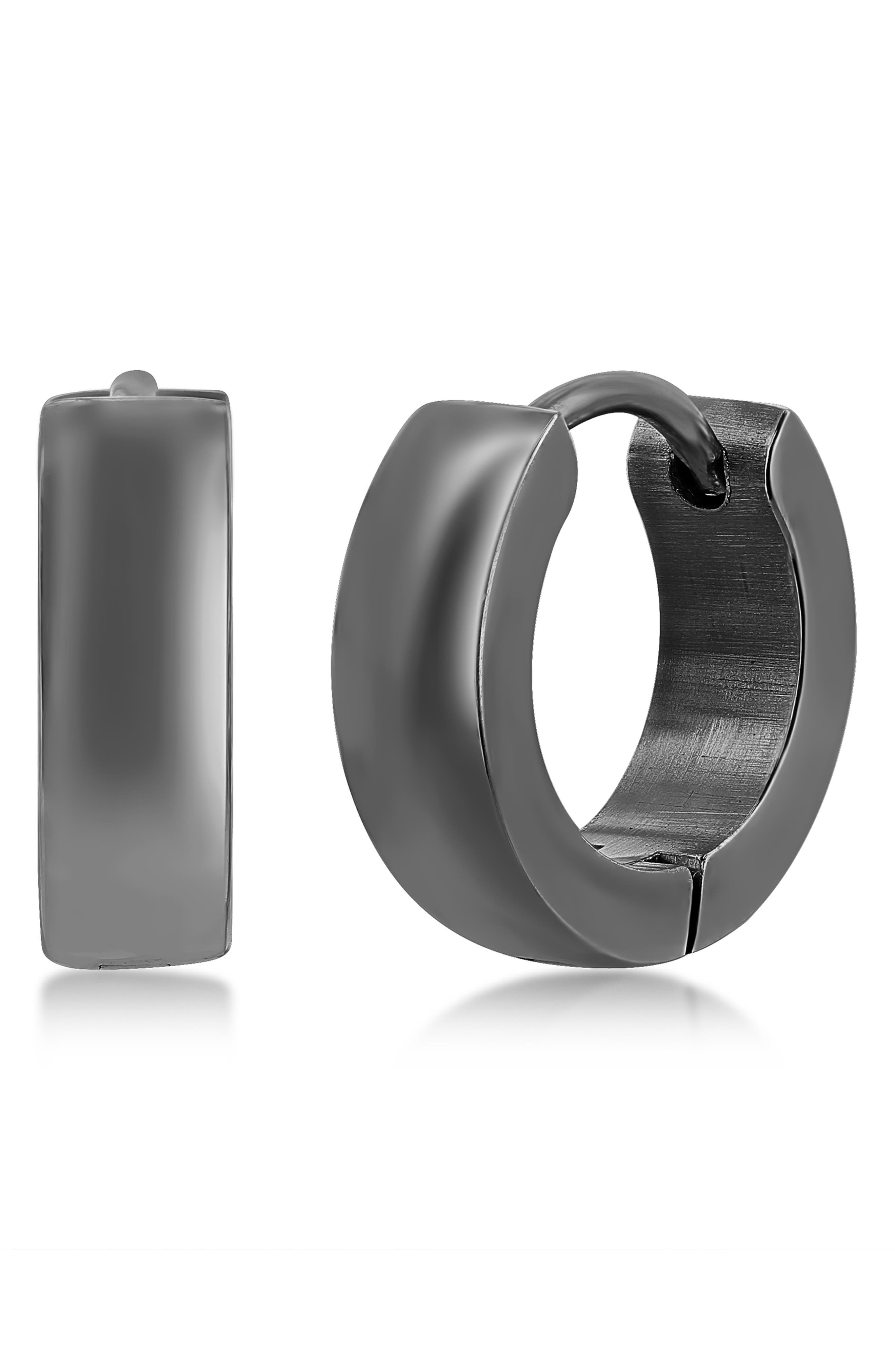Blackjack 13mm Huggie Hoop Earrings