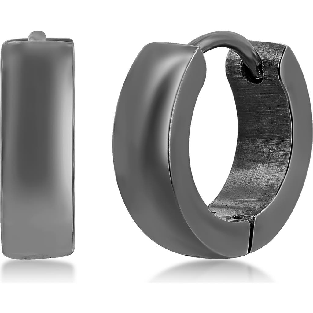 Blackjack 13mm Huggie Hoop Earrings