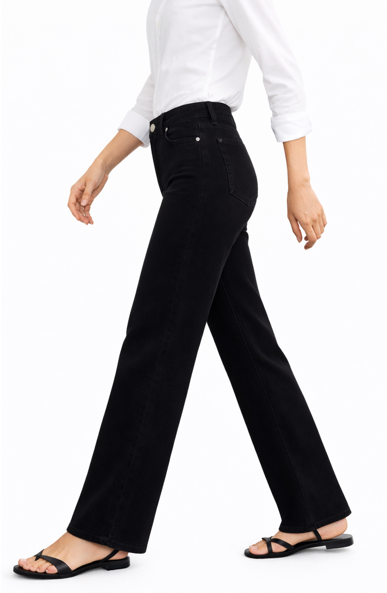 Fidelity Denim Katie High Rise Classic Flare Jeans, Alternate, color, Jett