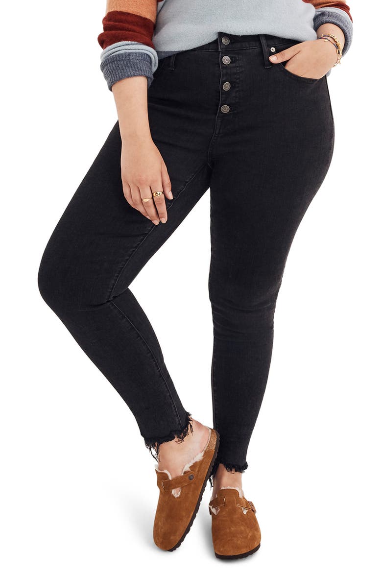 9-Inch Button Ankle Skinny Jeans, Alternate, color, BERKELEY WASH
