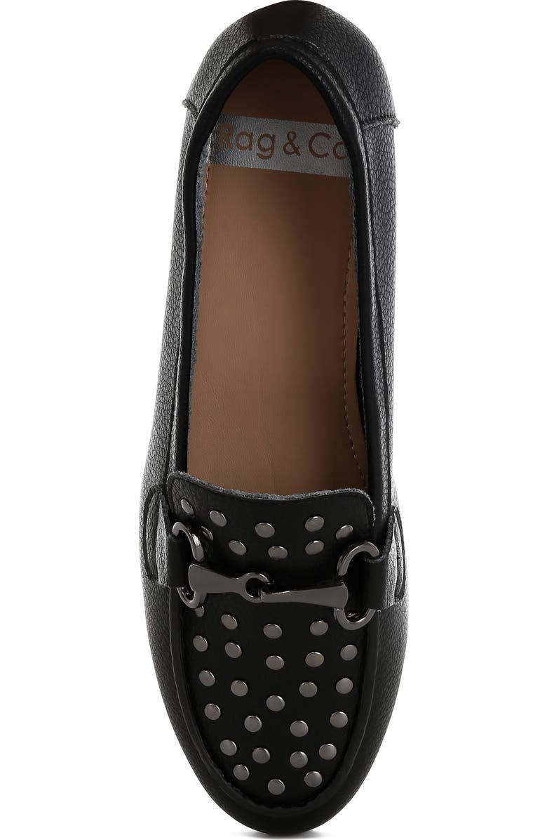 Rag & Co Modaha Studded Horsebit Loafer, Alternate, color, Black