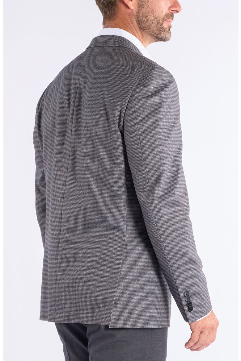 Check Knit Sport Coat, Alternate, color, GREY