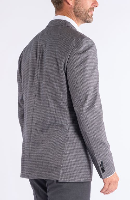 Savile Row Co Check Knit Sport Coat In Gray