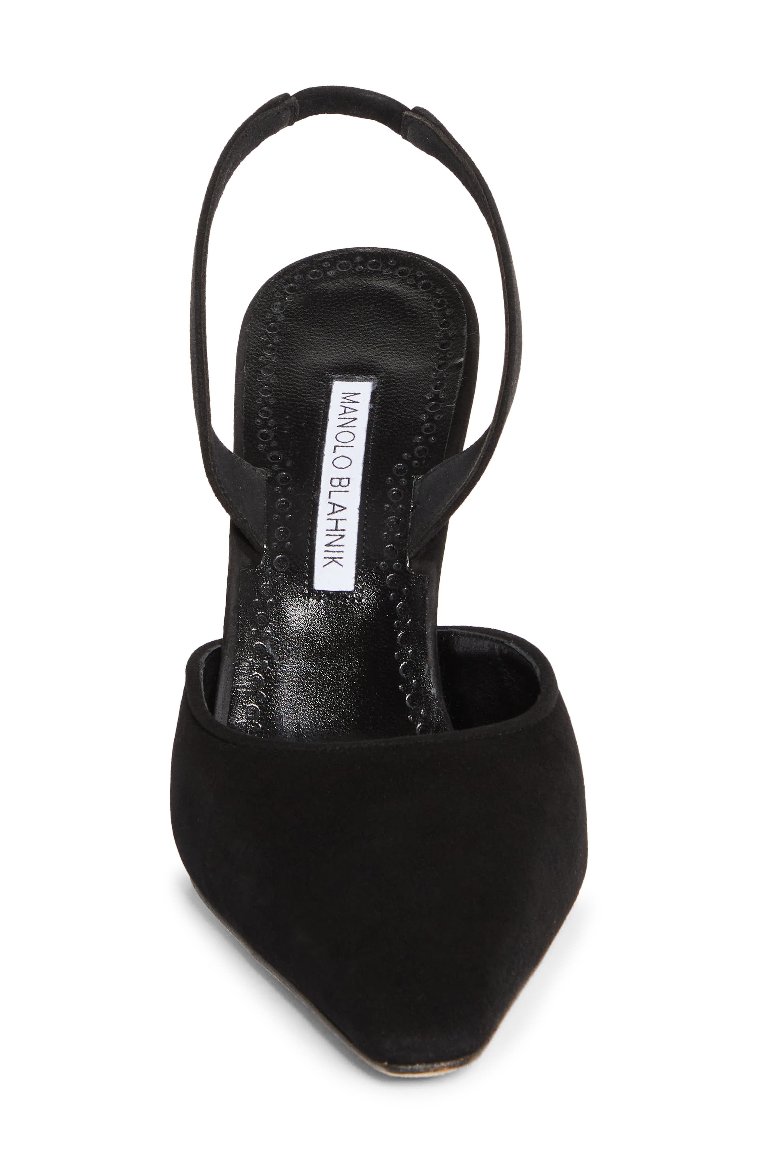 Manolo Blahnik Borelapla Slingback Pump, Alternate, color, Black
