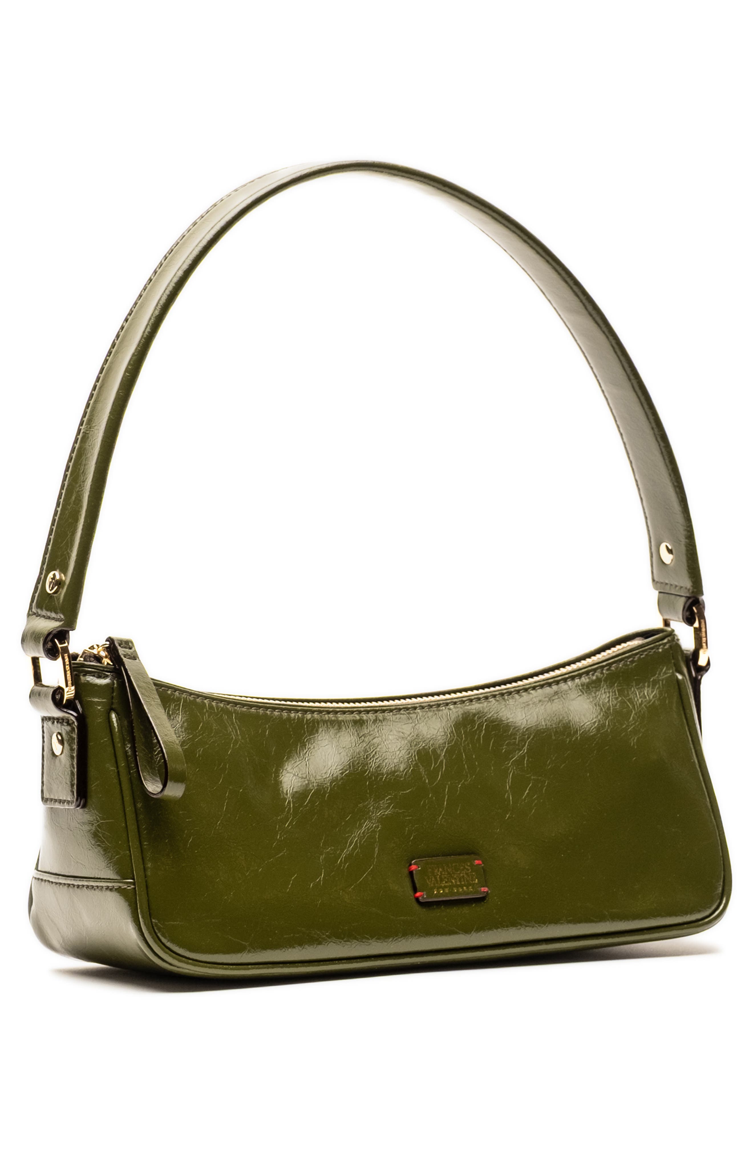 Frances Valentine Mia Leather Shoulder Bag, Alternate, color, Olive
