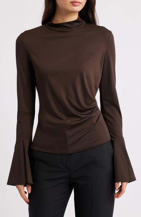 Ruched Bell Sleeve Top