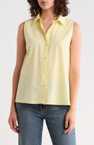 Eileen Fisher Organic Cotton Sleeveless Shirt