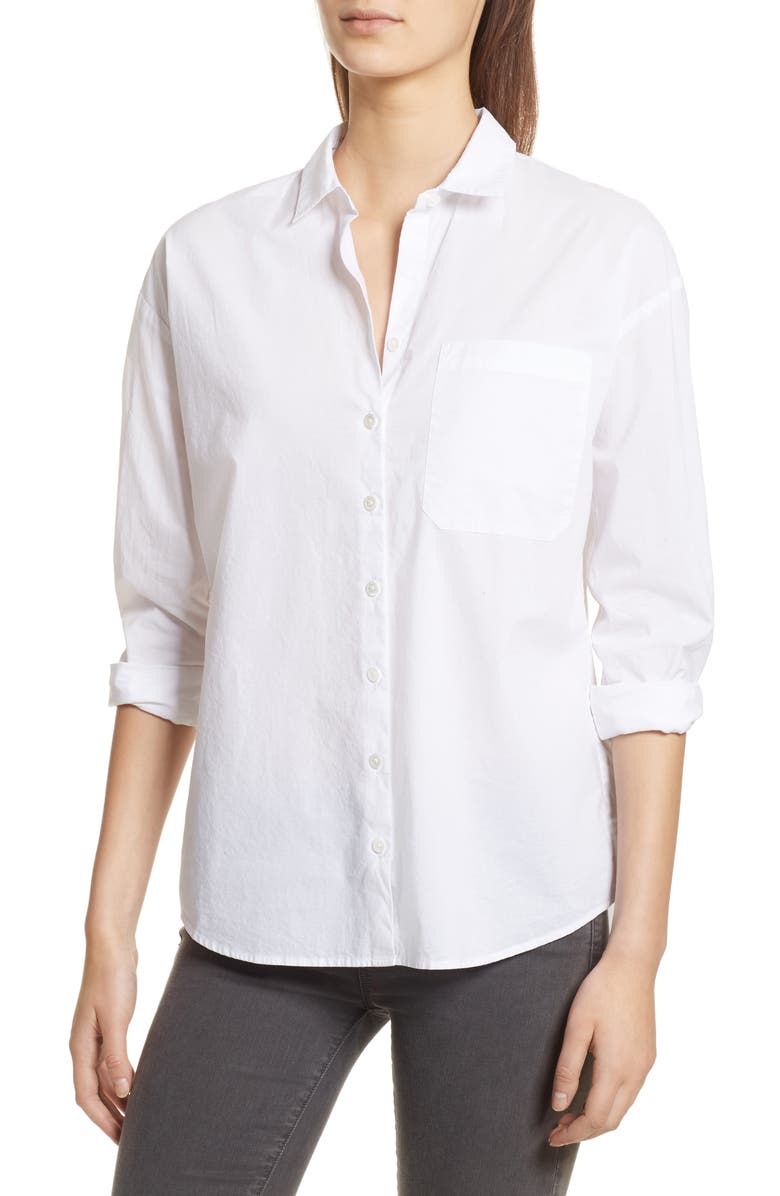 ATM Anthony Thomas Melillo Cotton Poplin Boyfriend Shirt, Main, color,