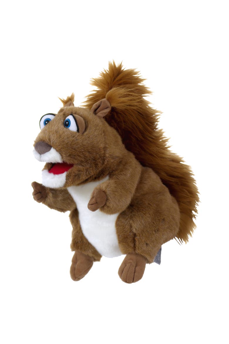 Dee The Brown Squirrel 12 Inch Plush Hand Puppet, Main, color, Brown
