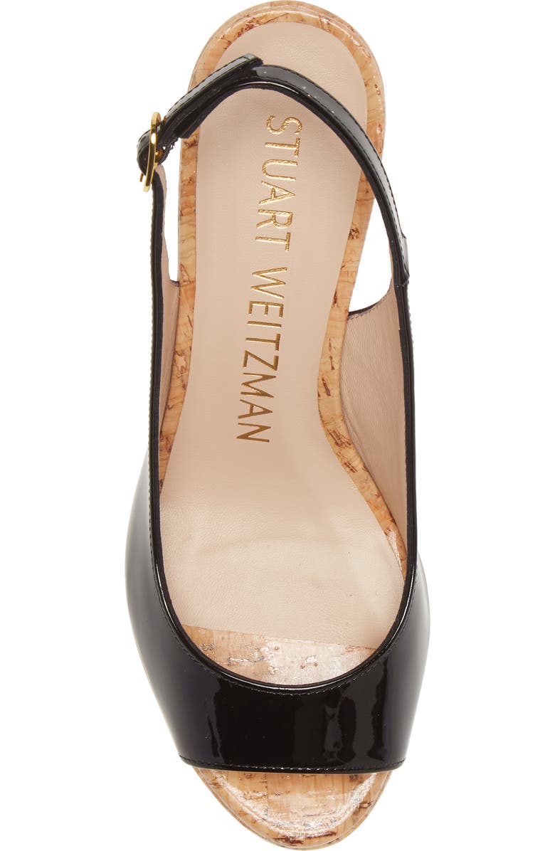 Stuart Weitzman Riviera Slingback Platform Wedge Sandal, Alternate, color,