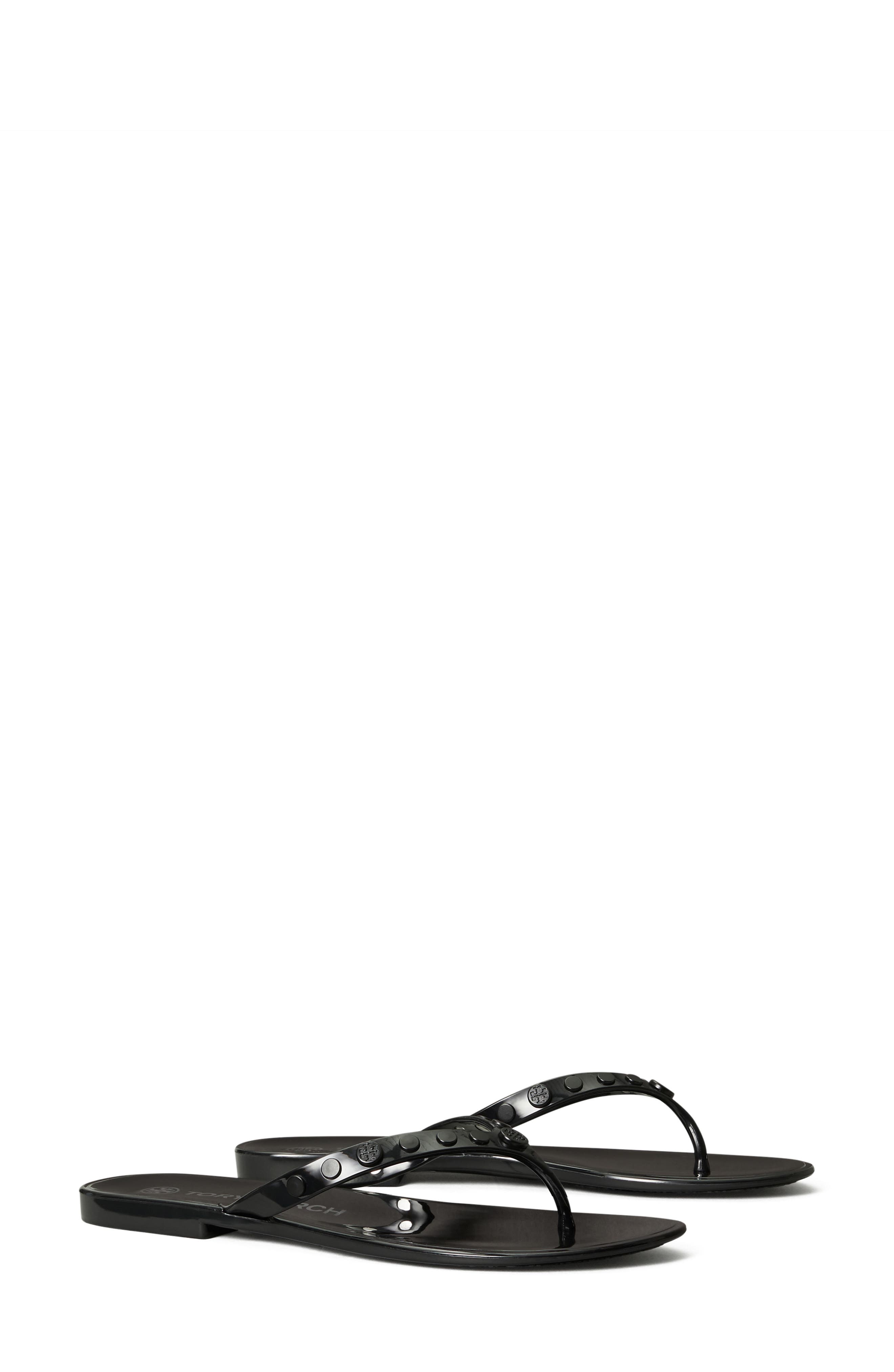 Studded Jelly Flip Flop, Main, color, PERFECT BLACK