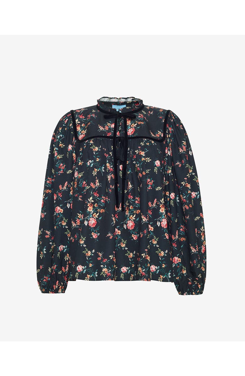 Draper James Long-Sleeve Top in Garden Rose, Alternate, color, Garden Rose